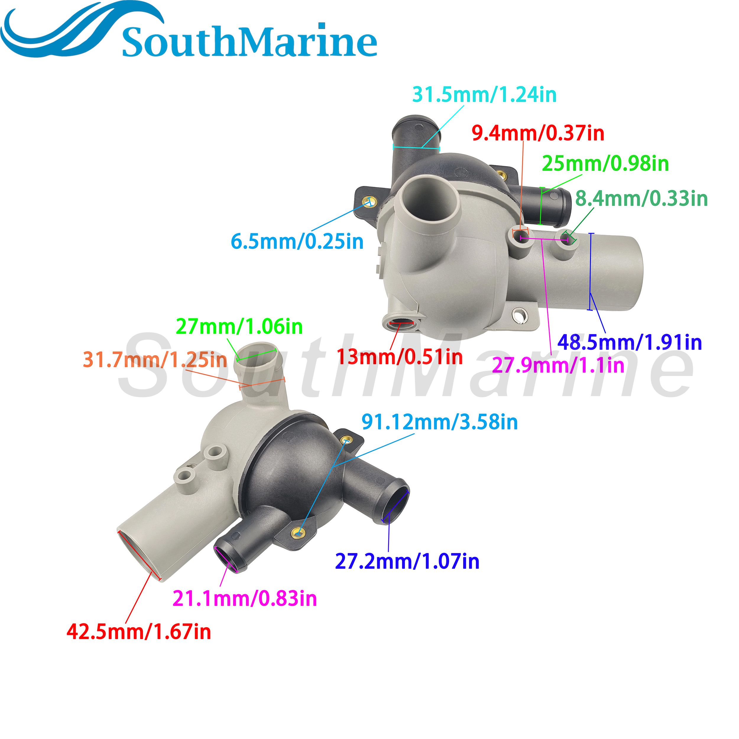 Boat Engine 863631T1 863802T2 863444T2 Water Distributor Housing for Mercury Mercruiser 4.3 5.0 5.7 6.2 L V6 V8