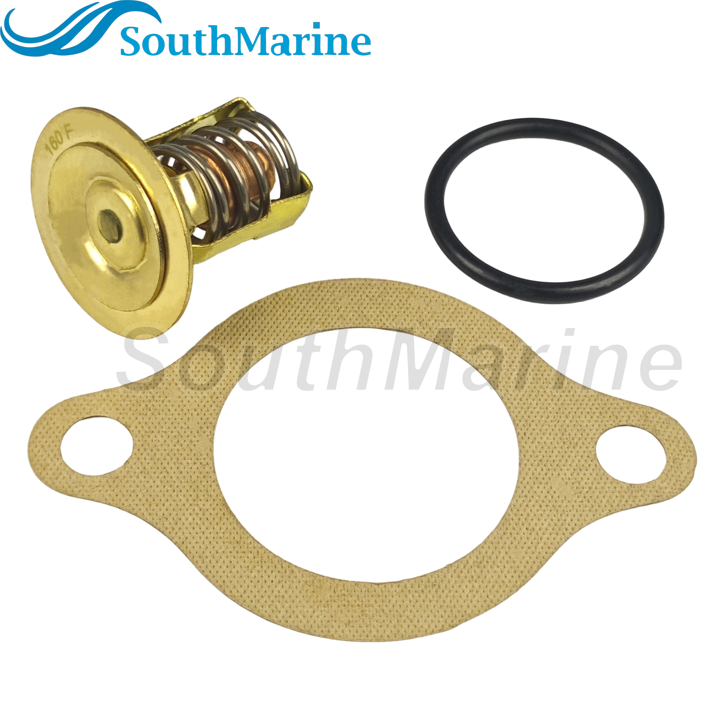 Boat Engine 3856961 Thermostat Assy for Volvo Penta V6 V8 4.3L 5.0L 5.7L 5.8L, 383307 778056 3852216 for Evinrude Johnson OMC