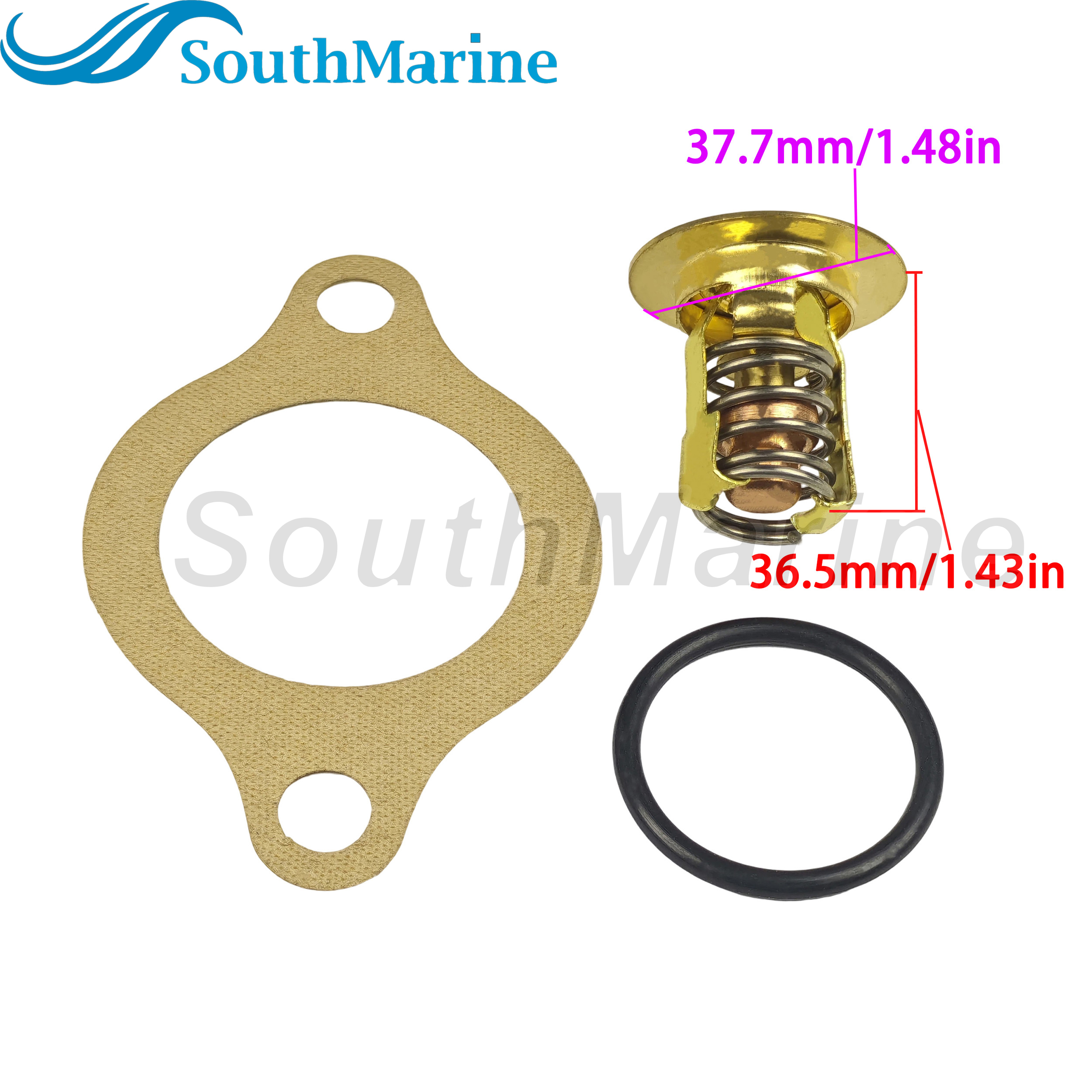 Boat Engine 3856961 Thermostat Assy for Volvo Penta V6 V8 4.3L 5.0L 5.7L 5.8L, 383307 778056 3852216 for Evinrude Johnson OMC