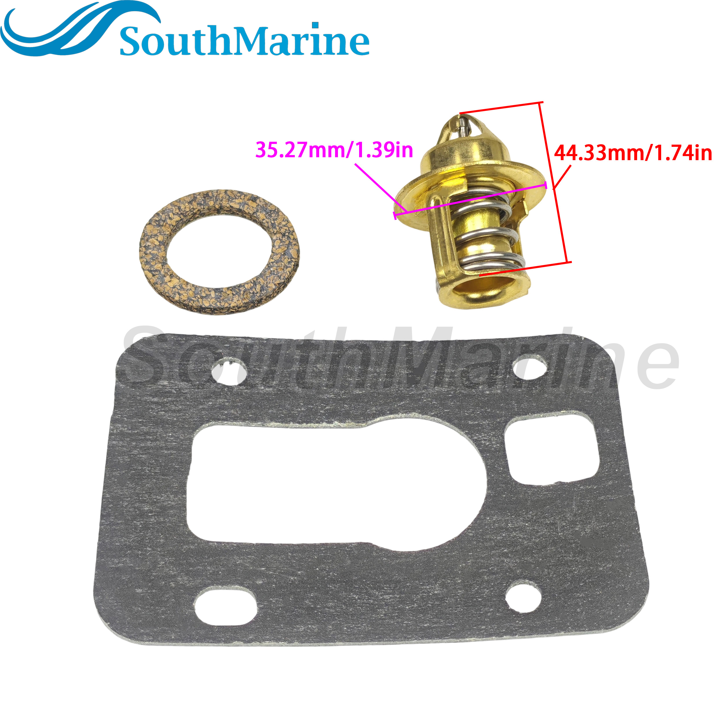 Boat Engine 3853799 778064 0982554 Thermostat Assy for Johnson Evinrude OMC Volvo 3.0 GL/GS 120HP 140HP 2.5L 3.0L 3.0GLM 3.0GLP