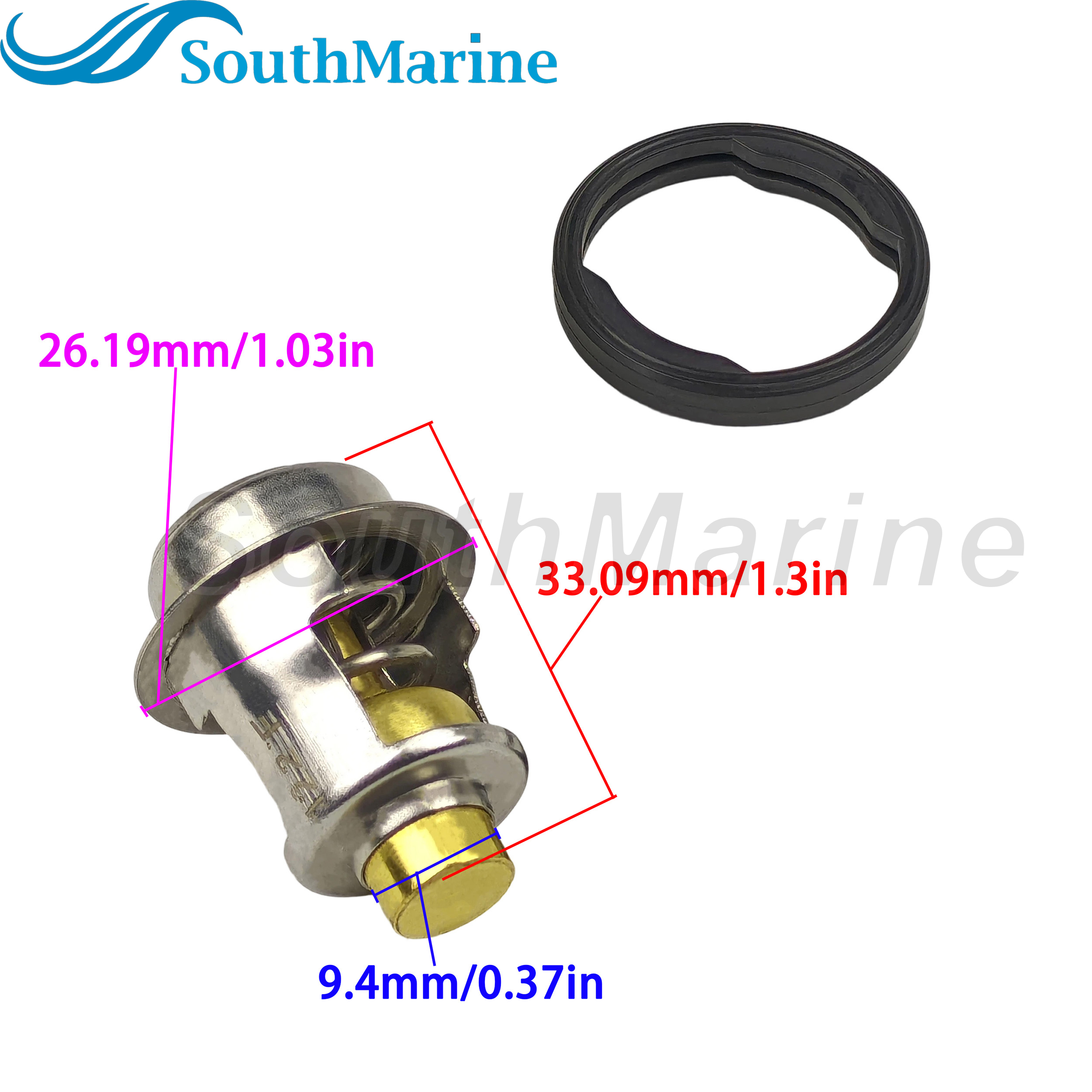 Boat Engine 17670-93962 93961 93960 Thermostat Assy for Suzuki 9.9HP-40HP DT9.9-DT40 DF40, 5030742 5031175 Evinrude Johnson