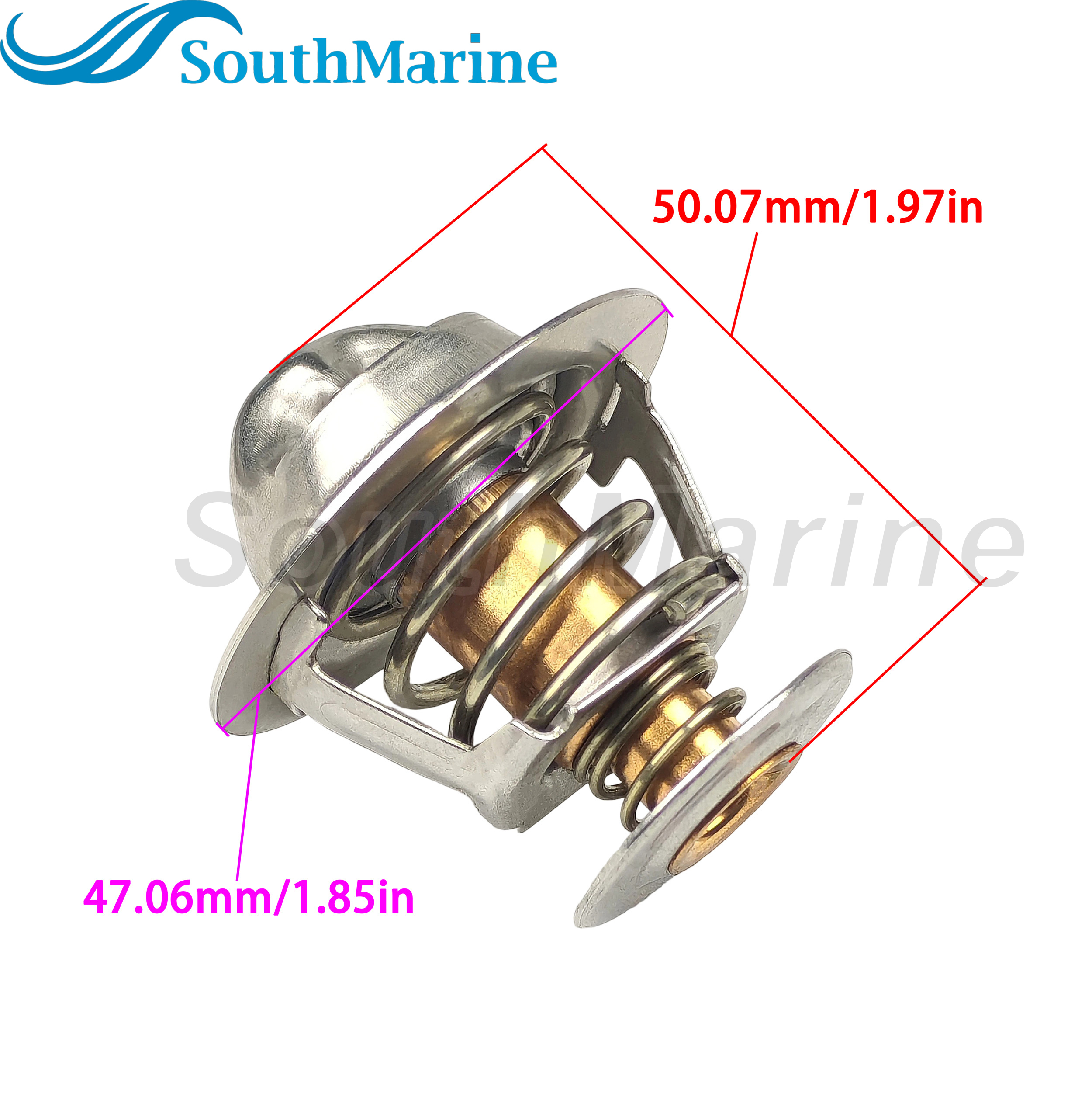 Boat Engine 879150054 Thermostat for Mercury MerCruiser Inboard 2.0L CMD QSD EI ES 115HP-170HP, 888624 for Volvo Penta D1 D2