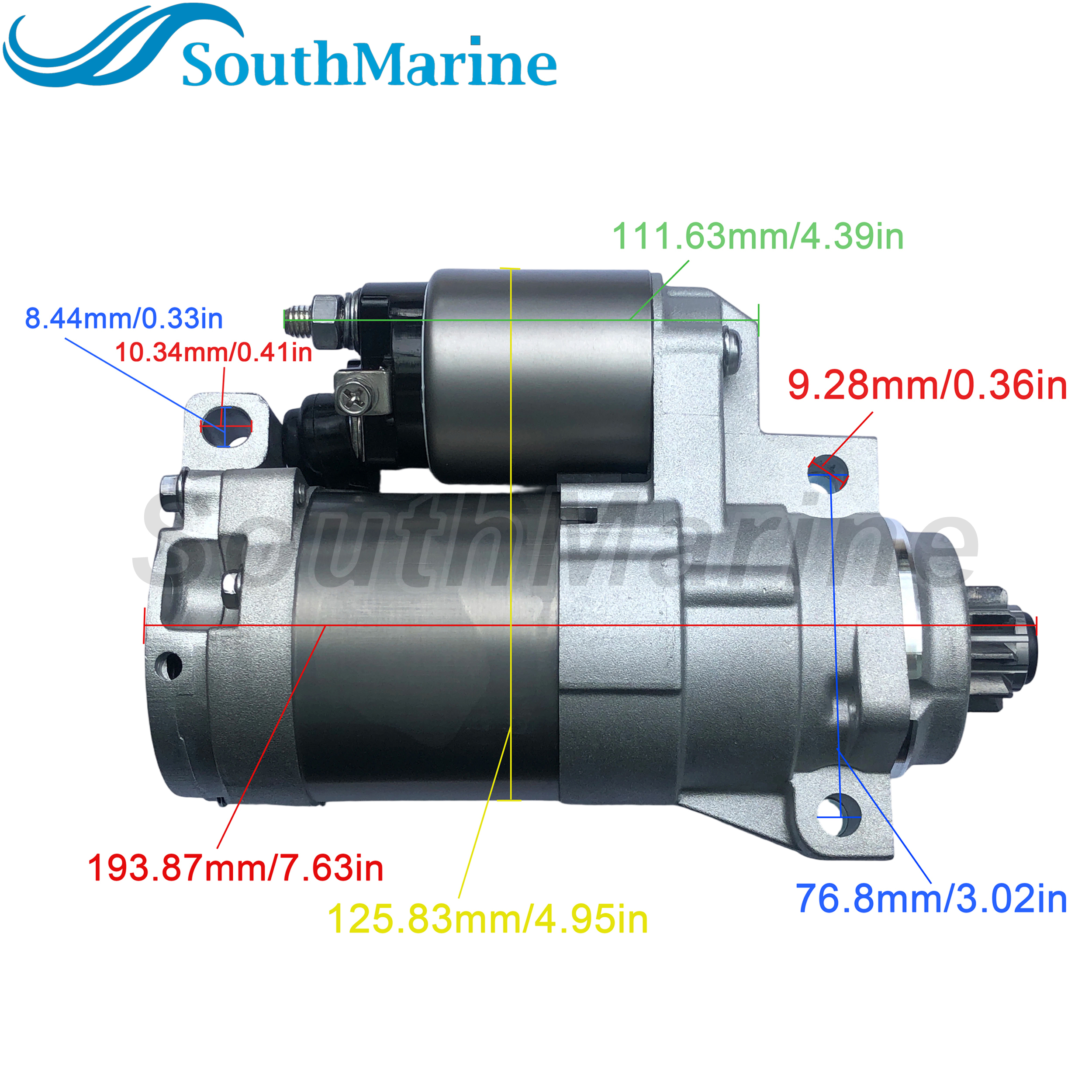 Boat Motor 6BG-81800-00 Starter Motor for Yamaha F25LA F40LA F25 T25 F40 25HP 30HP 40HP / M000TA5071 M0TA5071 for Mitsubishi