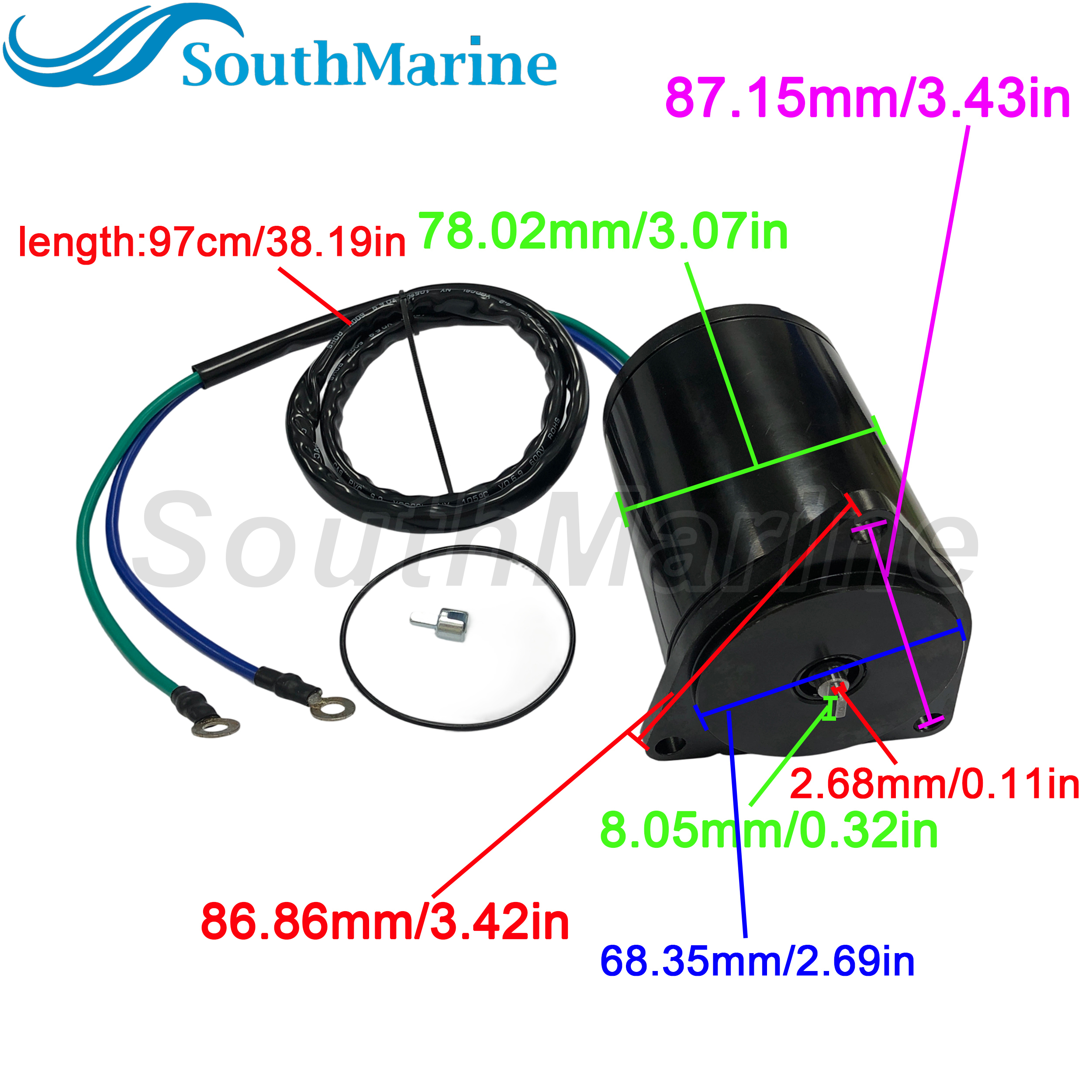 Outboard Motor 6G5-43880-00 01 02 18-6760 6265 TRM0010 Tilt Trim Motor for Yamaha 115HP 130HP 150HP 175HP 200HP 225HP