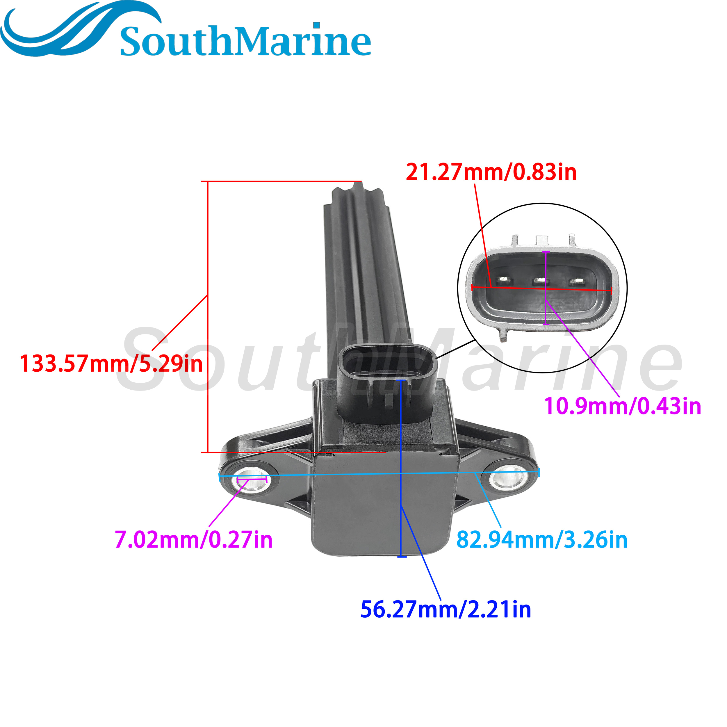 Outboard Engine 6P2-82310-00 01 03 Ignition Coil for Yamaha 115HP-250HP VF115XA VF115LA LF130XA F200XA F225XA F250TUR