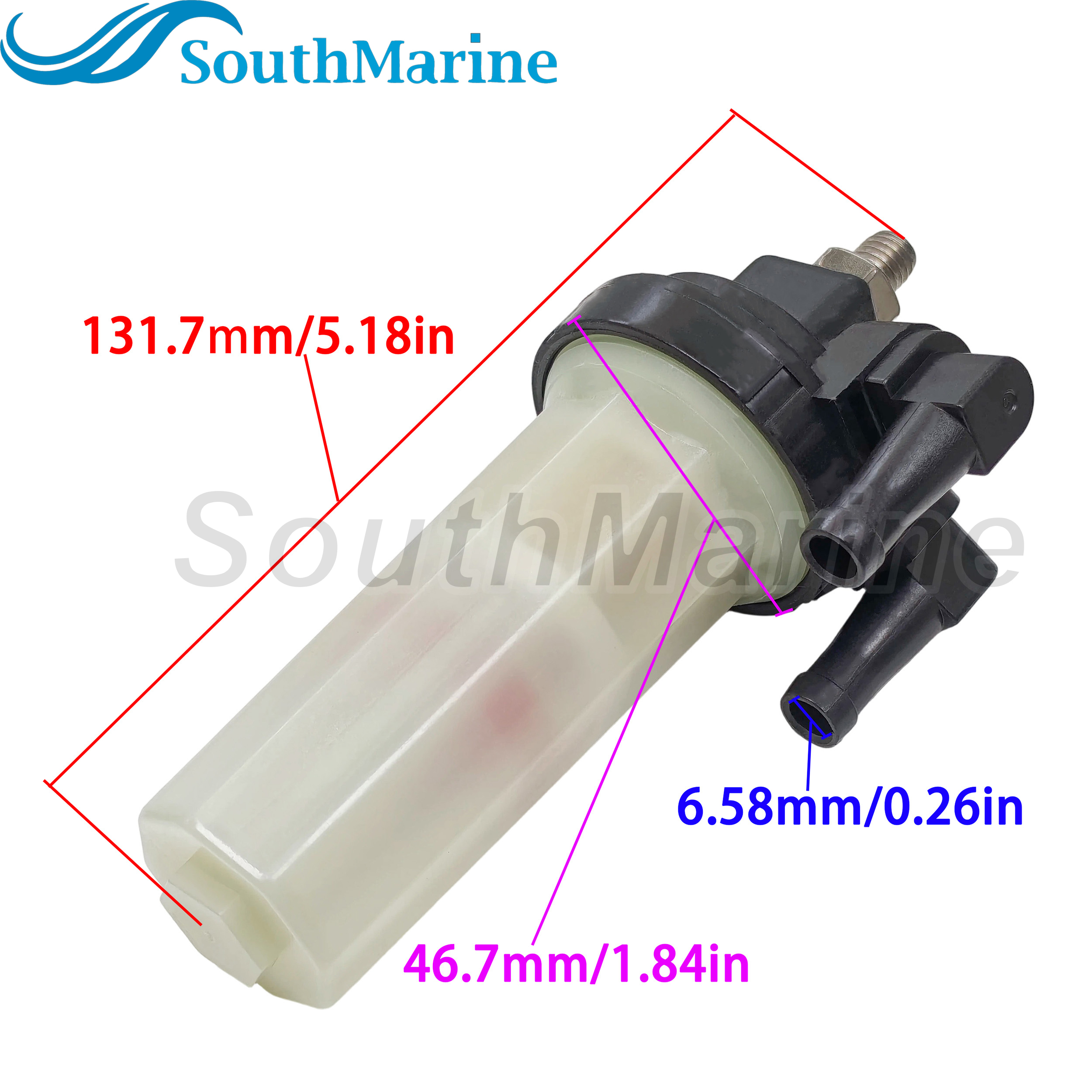 Boat Motor 35-881538T1 35-881538T02 Fuel Filter for Mercury Mariner 75HP 80HP 90HP 100HP 115HP, 8mm 5/16"