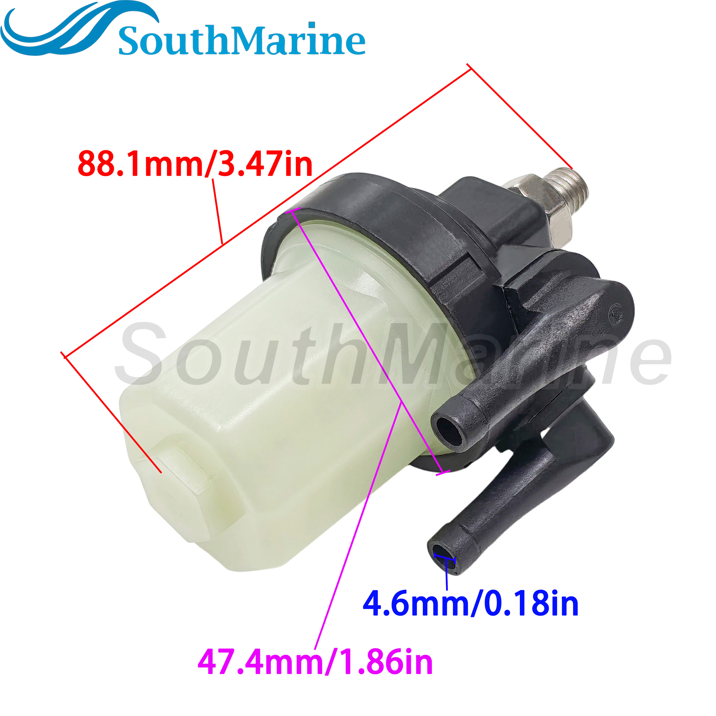 SouthMarine F15-07080000 Fuel Filter for Parsun HDX Makara F9.9 F15 F15A F20A F20 F25 T9.9 T15 BM T20 T25 T30A T30 T40 BM T36 T40J Outboard Motor