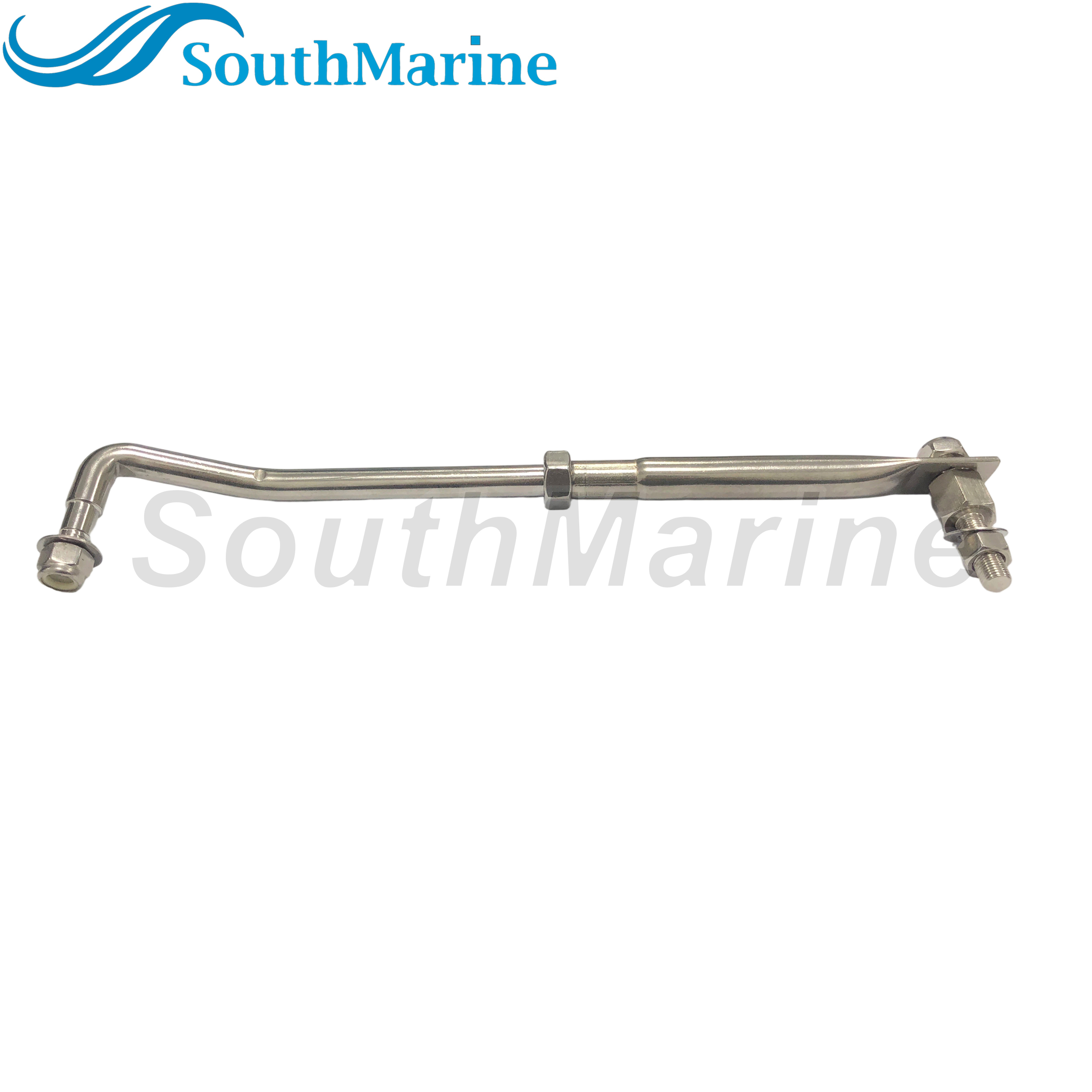 Boat Engine Stainless Steel Steering Tie Rod Drag Link Kit 315-395mm / 12.4-15.55in Adjustable, Include Steering Hook