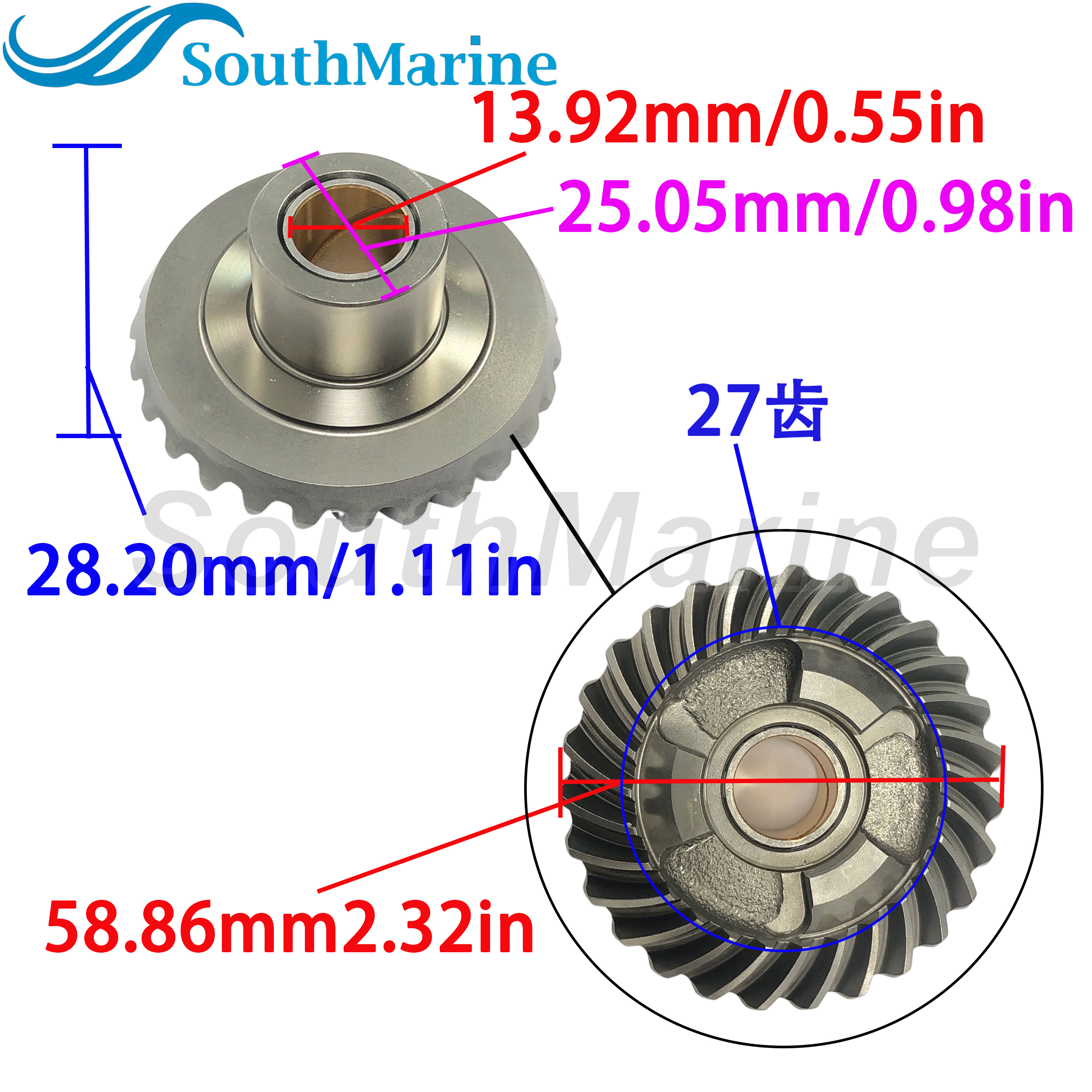 Boat Engine 6E7-45551-00 Pinion & 6E7-45560-00/01 Forward & 6E7-45570/45571-00 Reverse Gear Set for Yamaha 9.9HP 15HP 20HP 6AH