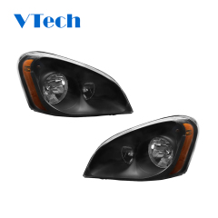 Freightliner Cascadia Halogen Headlights Black With Bulbs 2008-2017  W1155P321420