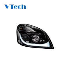 Freightliner Cascadia Blackout LED Projector Headlamp With LED Dual Function Turn Signal 2008-2017