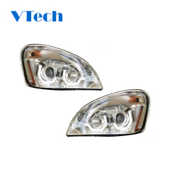 Freightliner Cascadia  Chrome High Power LED Headlight  A66-01512-004 A66-01405-003 Truck Parts Headlamp 2018-2023