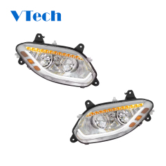 International LT Chrome LED Headlight With Sequential Turn Signal (2018 - 2024)