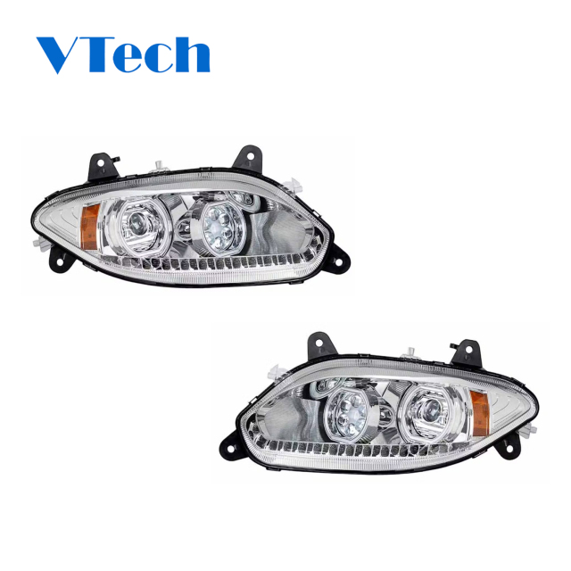 International LT Competition Series Chrome LED Projector Headlight With Turn Signal Position And Running Light