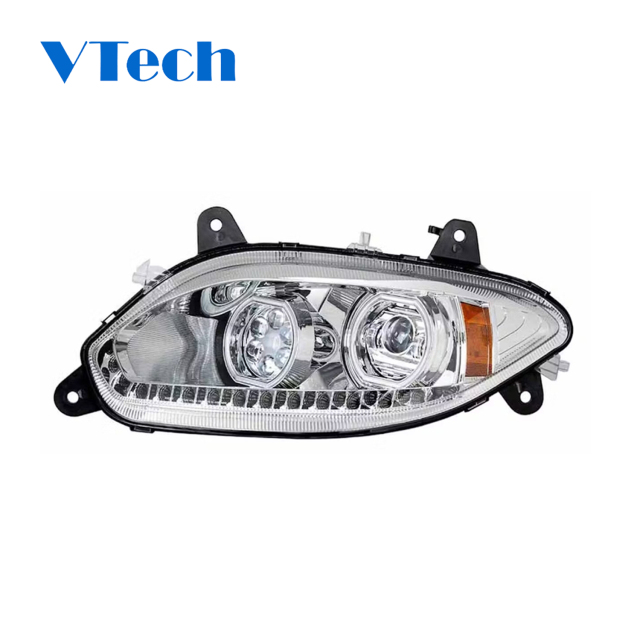 International LT Competition Series Chrome LED Projector Headlight With Turn Signal Position And Running Light