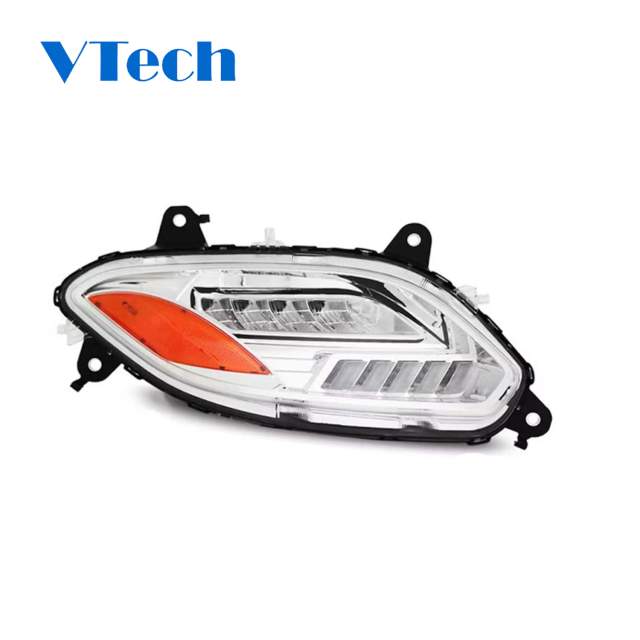 International LT625 Chrome Projection LED Headlight Assembly With Sequential Turn Signal And DRL 2018-2023