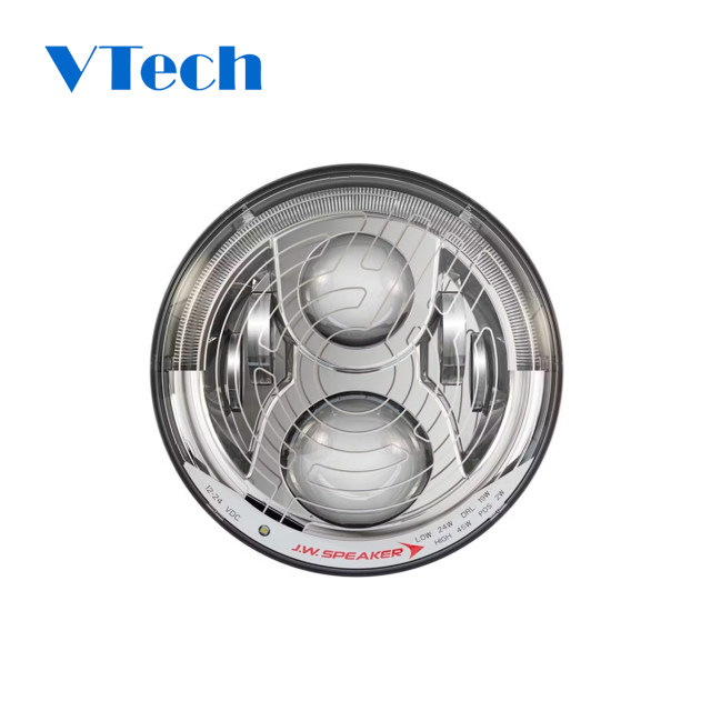 7" Round LED Evolution Chrome Heated Headlight