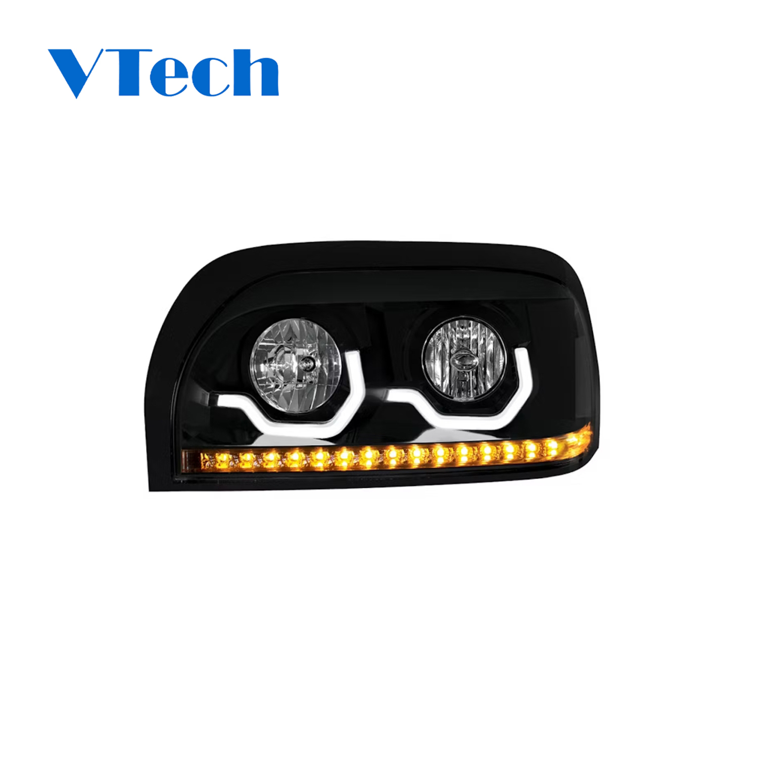 Freightliner Century Blackout Projection Headlight With LED Light Bar And Turn Signal