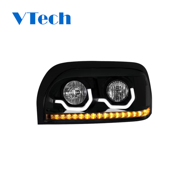 Freightliner Century Blackout Projection Headlight With LED Light Bar And Turn Signal