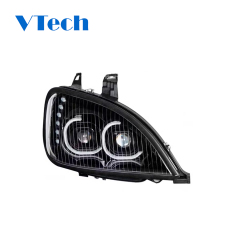 Freightliner Columbia  Truck Parts Headlamp  LED Blackout Projection Headlight f/ 2001-2020 Freightliner Columbia - Driver and Passenger Side