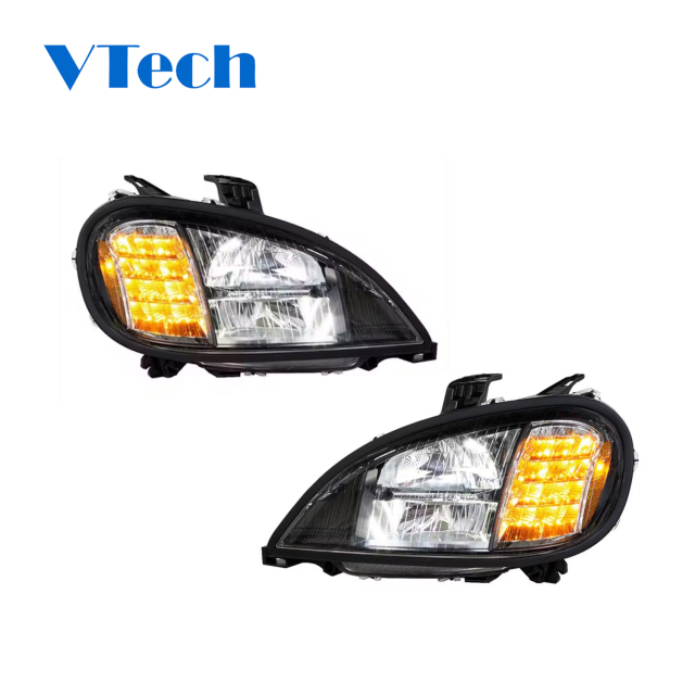 Freightliner Columbia Full LED Blackout Headlight 2001-2020 Truck Parts Headlamp Driver Side and Passenger Side
