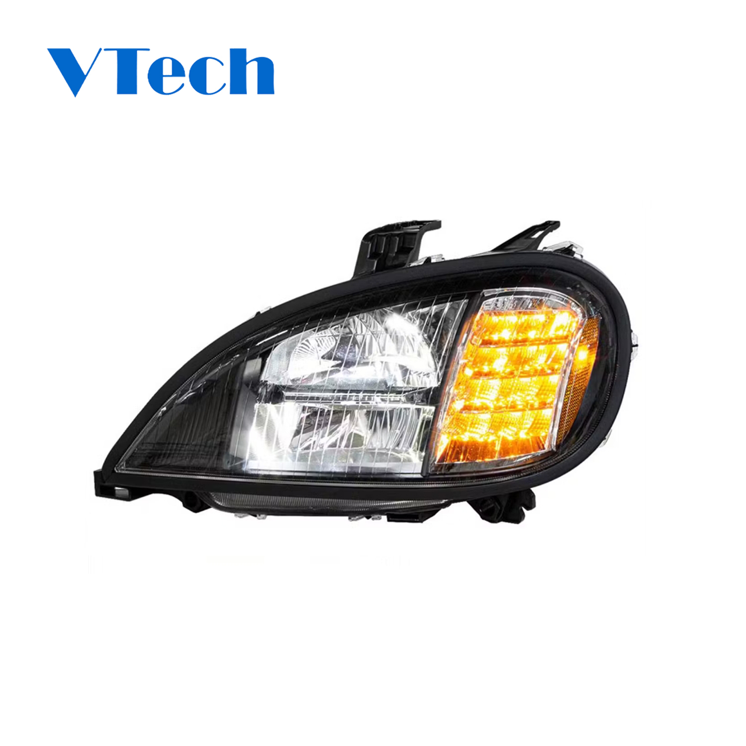 Freightliner Columbia Full LED Blackout Headlight 2001-2020 Truck Parts Headlamp Driver Side and Passenger Side
