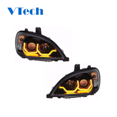 Freightliner Columbia Blackout Projection Headlight With Dual Function LED Light Bar Truck Parts Headlamp 1996-2018