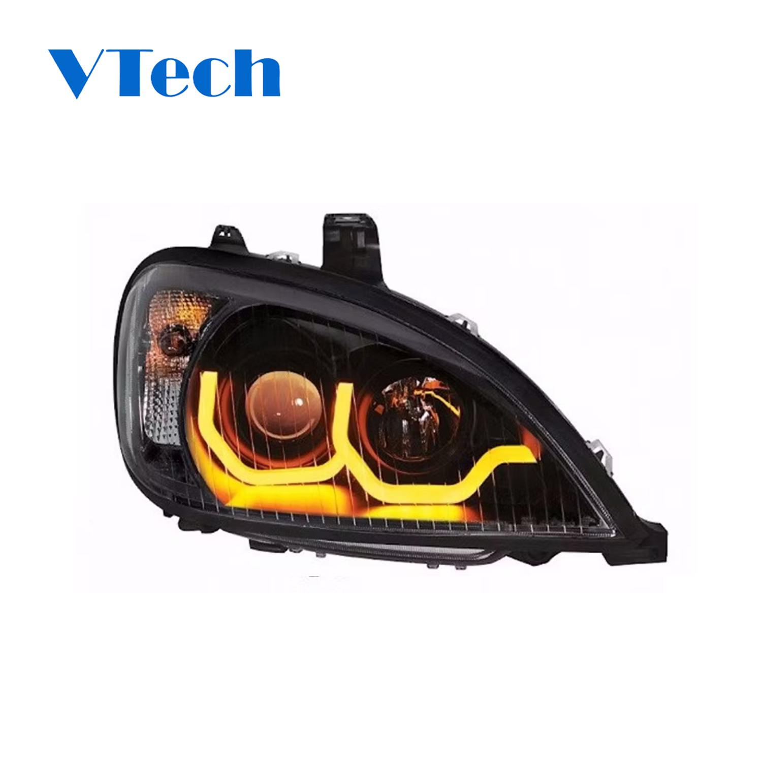 Freightliner Columbia Blackout Projection Headlight With Dual Function LED Light Bar Truck Parts Headlamp 1996-2018
