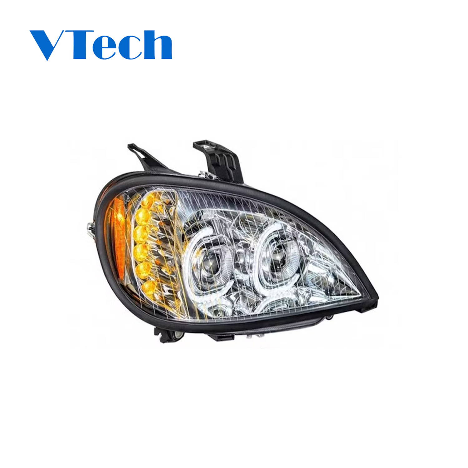 Chrome Full LED Headlight With LED Light Bar Freightliner Columbia Headlamp 1996-2018 Truck Parts for Sell Driver Side and Passenger Side