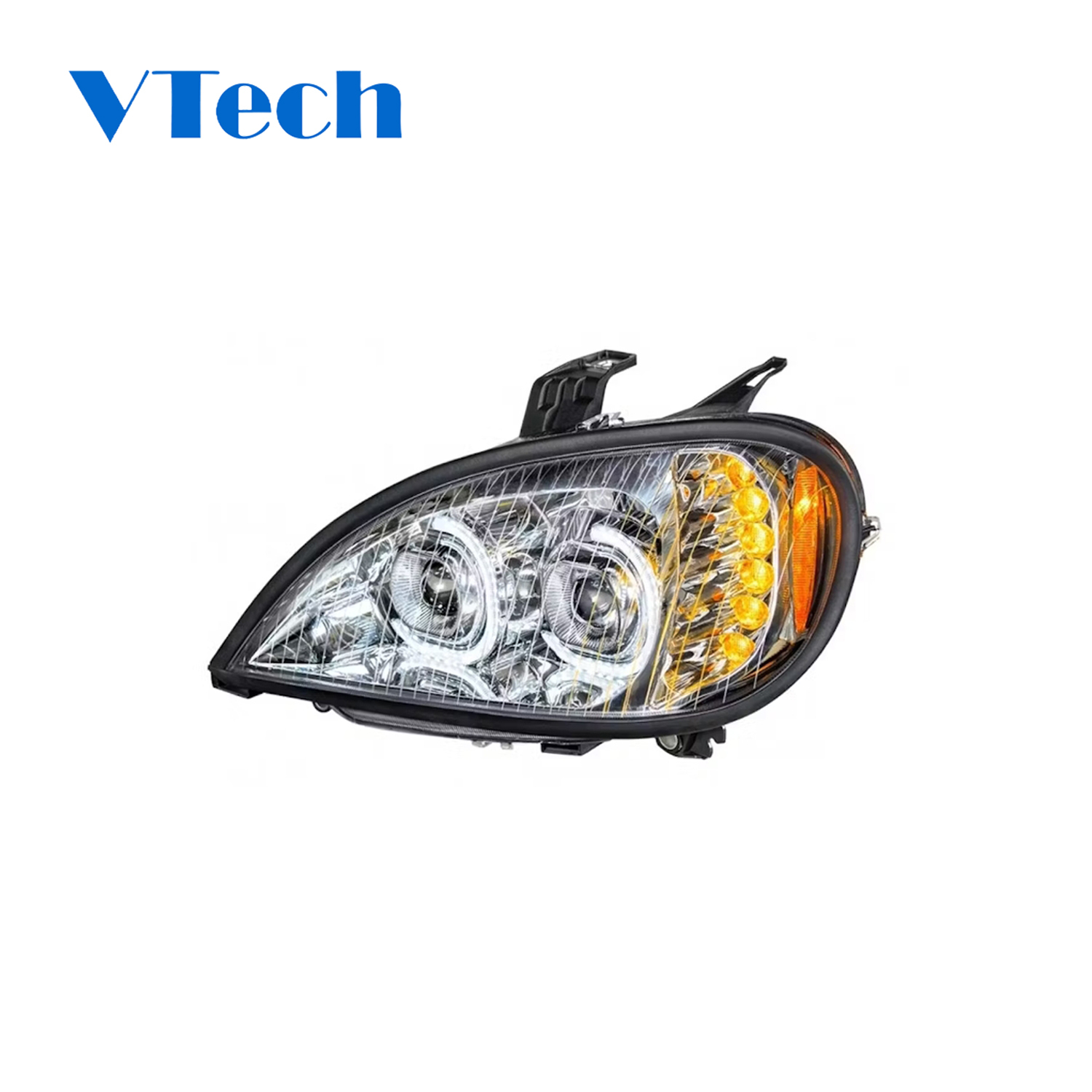 Chrome Full LED Headlight With LED Light Bar Freightliner Columbia Headlamp 1996-2018 Truck Parts for Sell Driver Side and Passenger Side