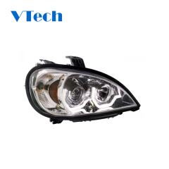 Freightliner Columbia Projection Headlights With LED Bar 1996-2018 Chrome Driver Side and Passenger Side Chrome Headlamp