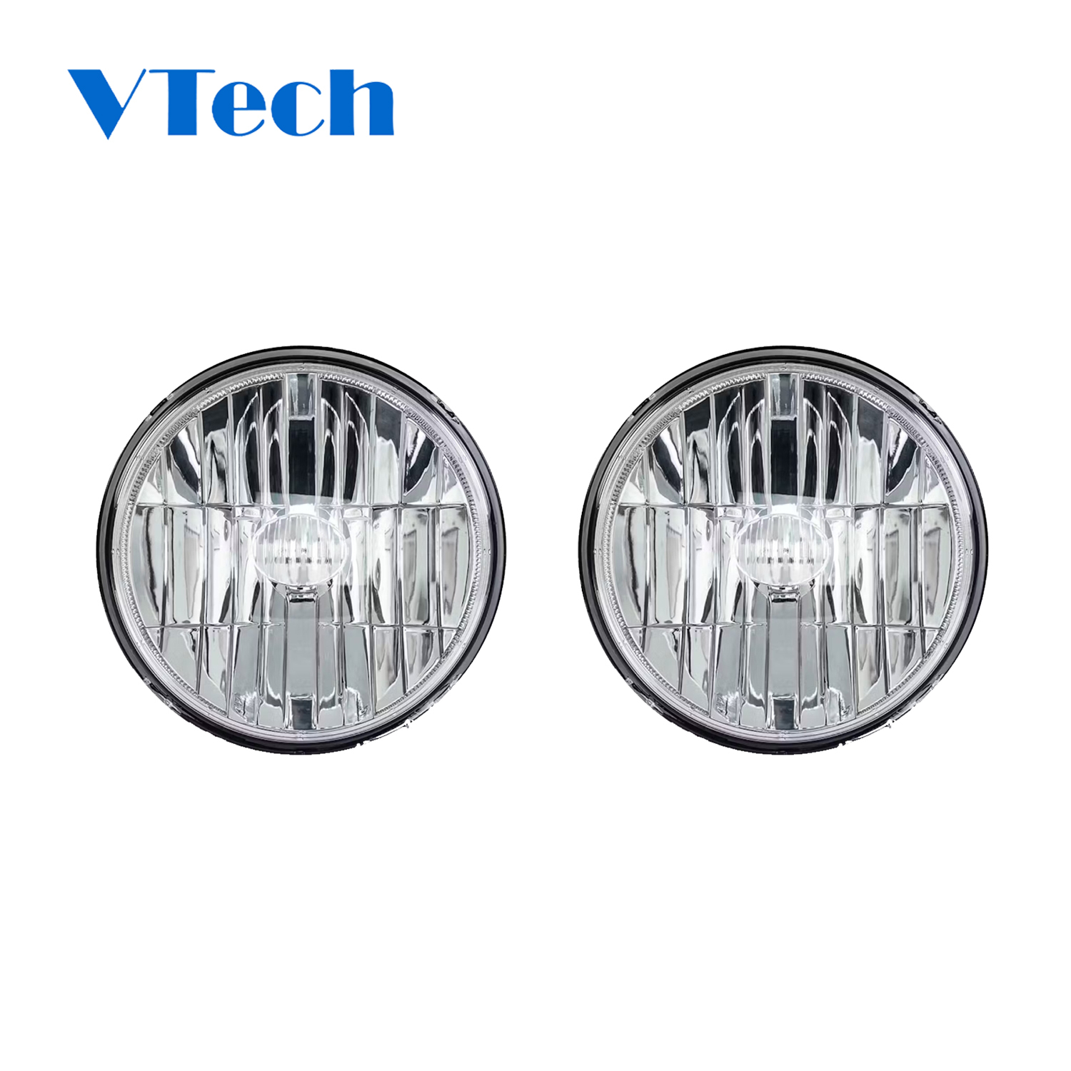Freightliner Coronado  7" Optical Reflector LED Headlight 7in Round Standard LED Semi-Truck Headlamp