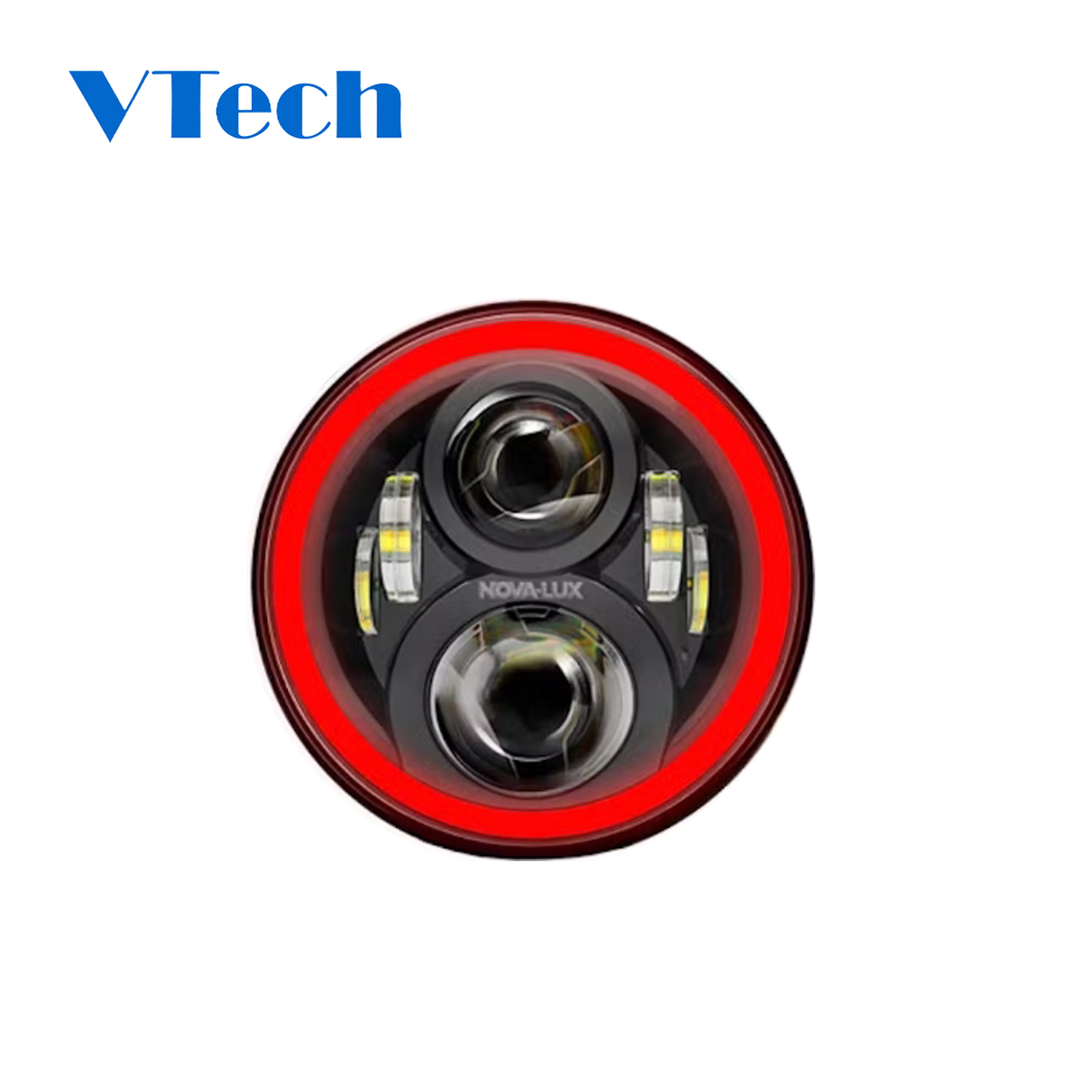 Freightliner Coronado Truck Parts 7" Round Projection LED Color Shift Angel Eye Headlight Set