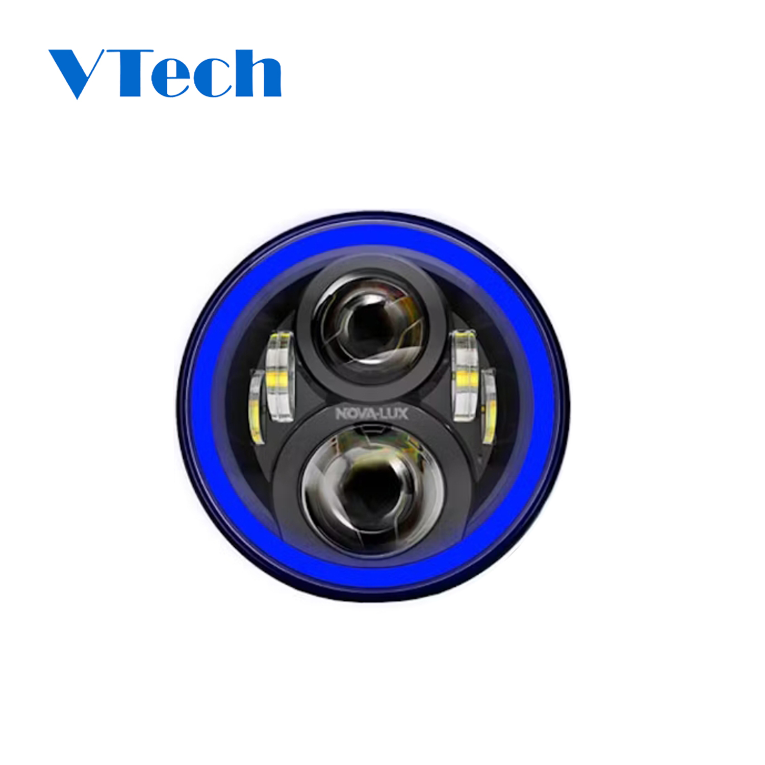 Freightliner Coronado Truck Parts 7" Round Projection LED Color Shift Angel Eye Headlight Set
