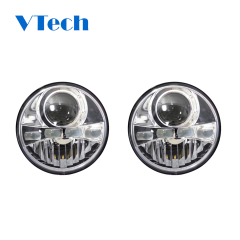 Freightliner Universal 7" Round LED Projector Headlight With 4 Diodes Headlamp for Duty Truck