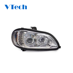 Freightliner M2 Full LED Chrome Projection Headlights With DRL Halo Ring