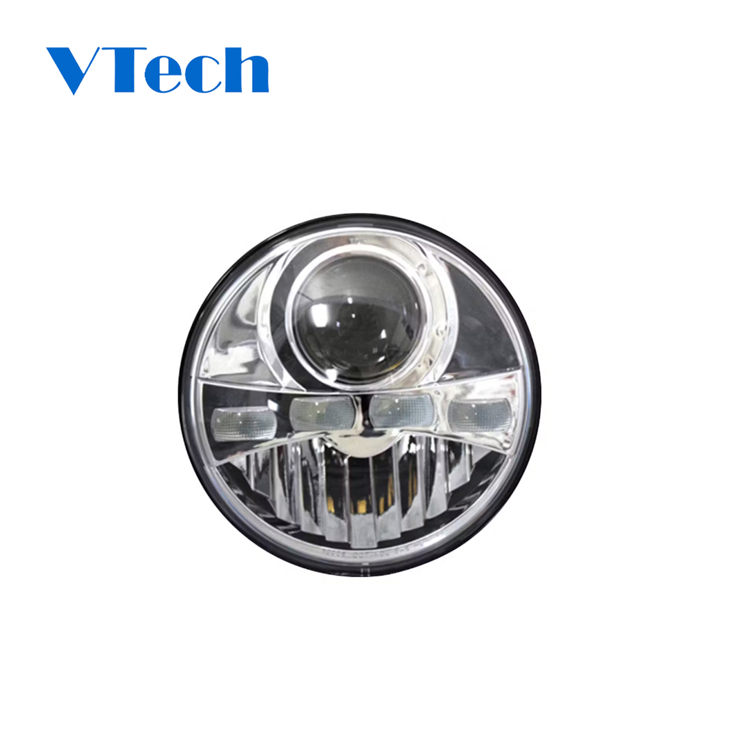 Freightliner Universal 7" Round LED Projector Headlight With 4 Diodes Headlamp for Duty Truck
