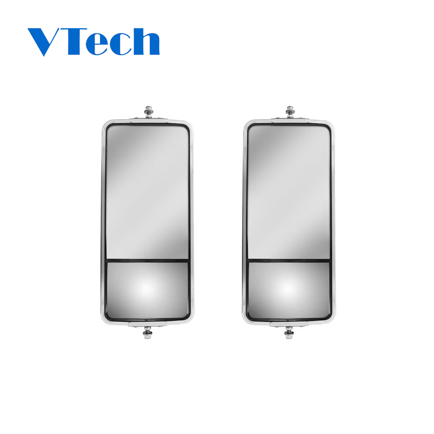 7" X 16" West Coast Style Non-Heated Mirror With Convex Lower Mirror