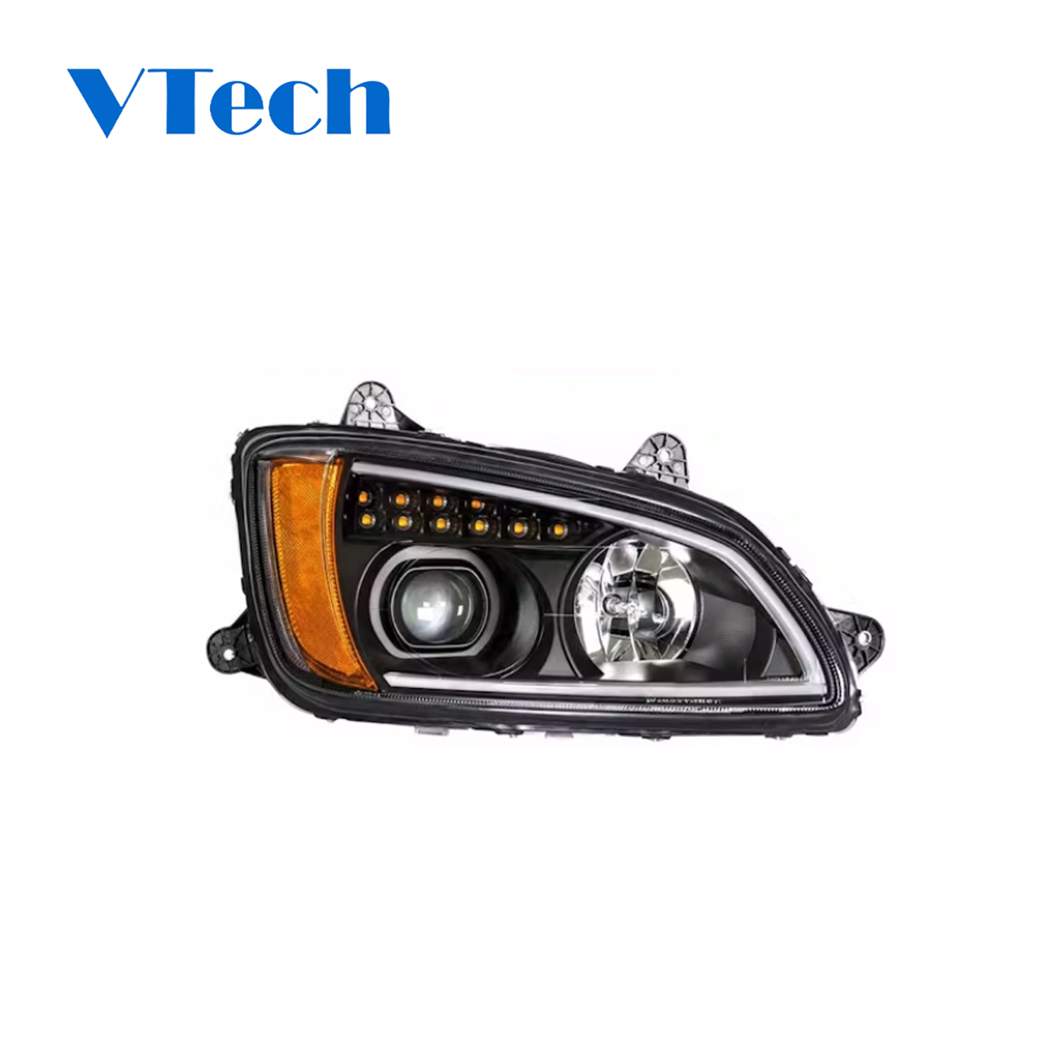 Kenworth T660 2008-2017 Blackout Projection Headlight LED Turn Signal&Position Duty Truck Parts Headlamp For 08-19 Kenworth T170 T270 T300 T370 T660 T700