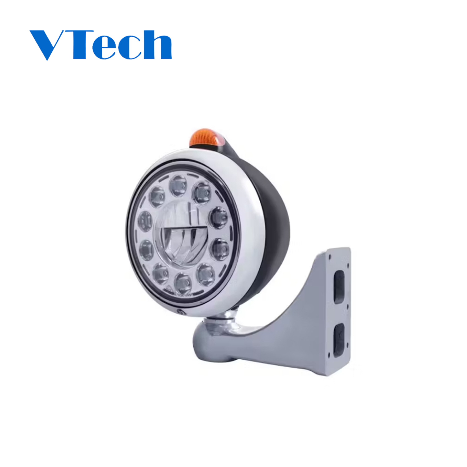 Headlamp Fit for Heavy Duty Truck Black LED Guide Headlight Set Headlamp for Truck