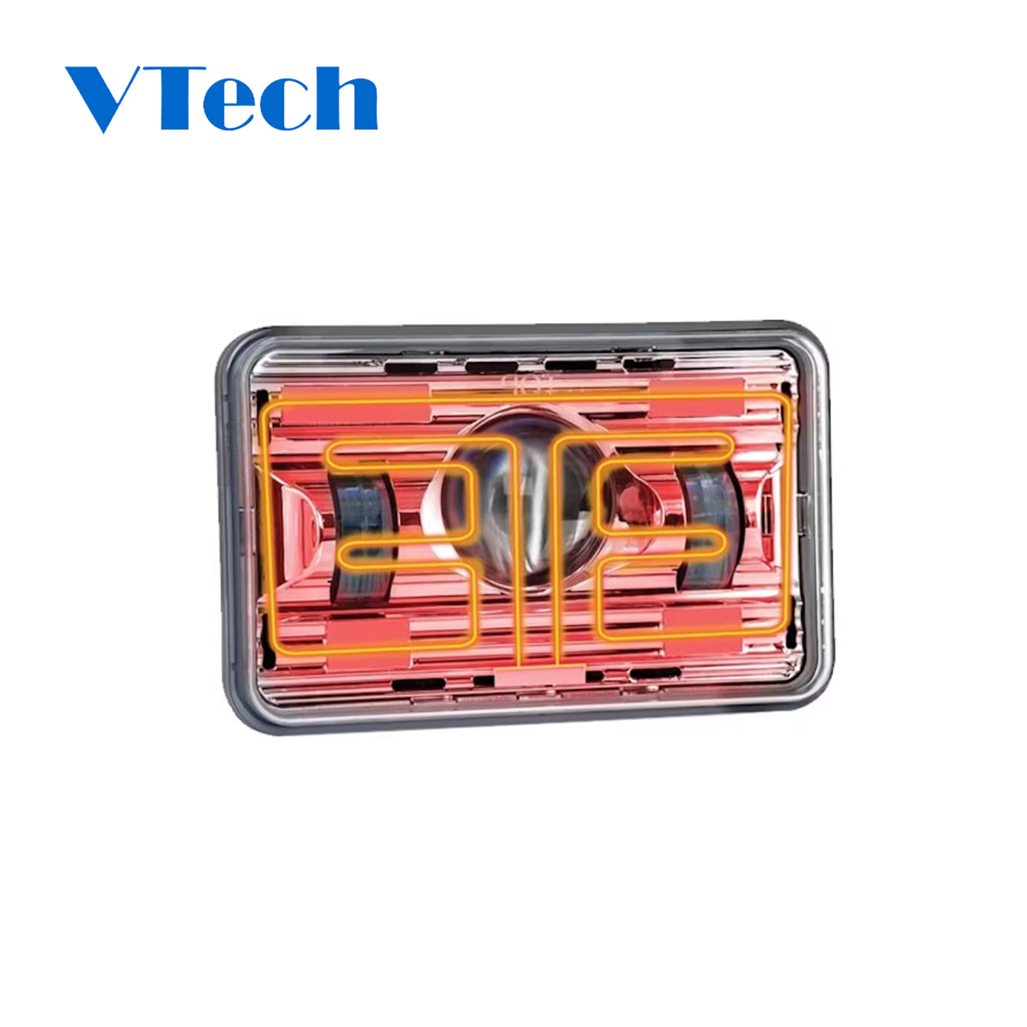 Heavy Duty Truck Spare Parts Fits for Heated 4" x 6" LED Projector Headlight High or Low Beam by Trux Headlamp for Truck