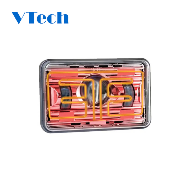Heavy Duty Truck Spare Parts Fits for Heated 4" x 6" LED Projector Headlight High or Low Beam by Trux Headlamp for Truck