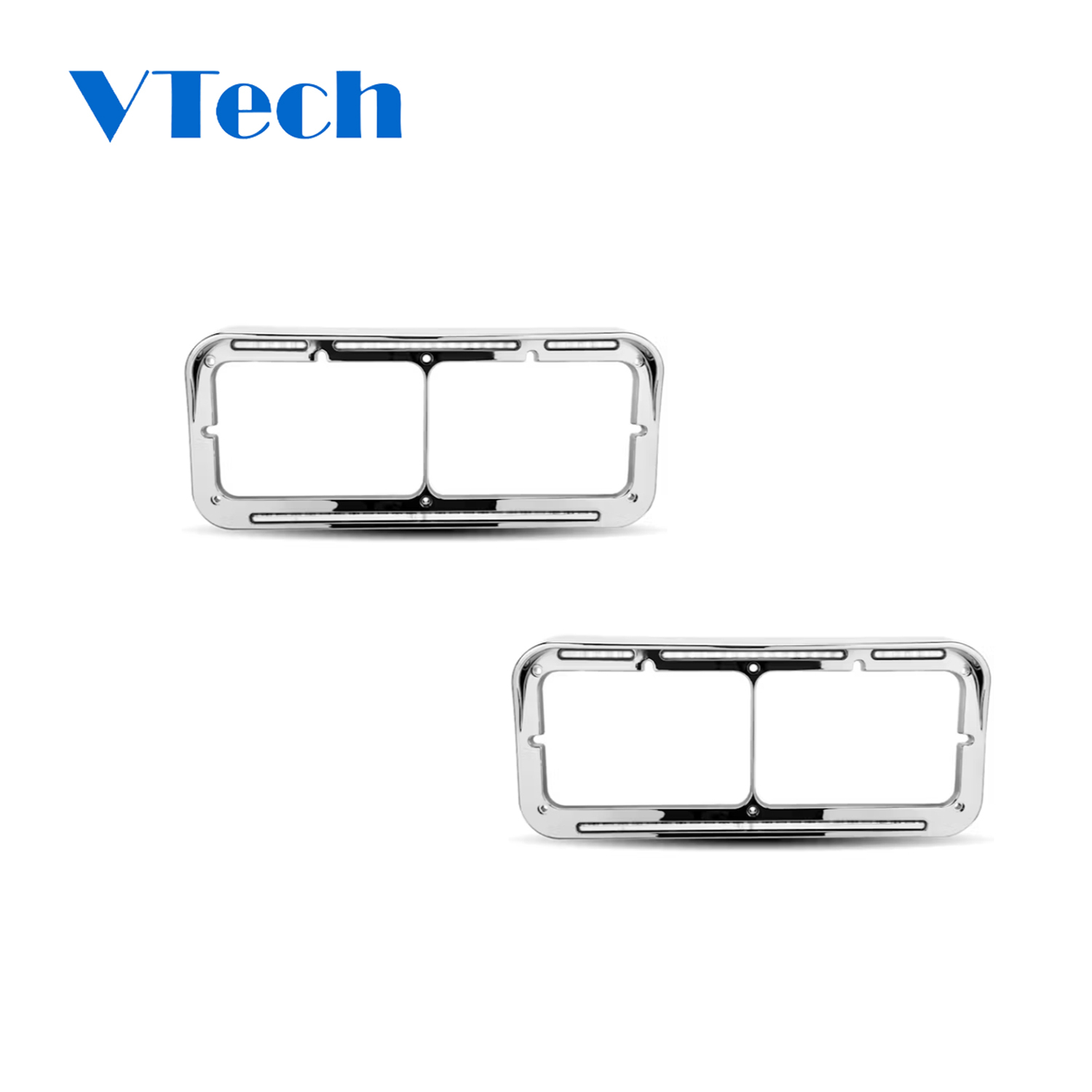 Heavy Duty Truck Spare Parts Fits for Flatline Dual Rectangular Headlight Bezel for Headlamp