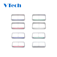 Heavy Duty Truck Spare Parts Fits for 14 LED Rectangular Dual Headlight Bezel for Headlamp