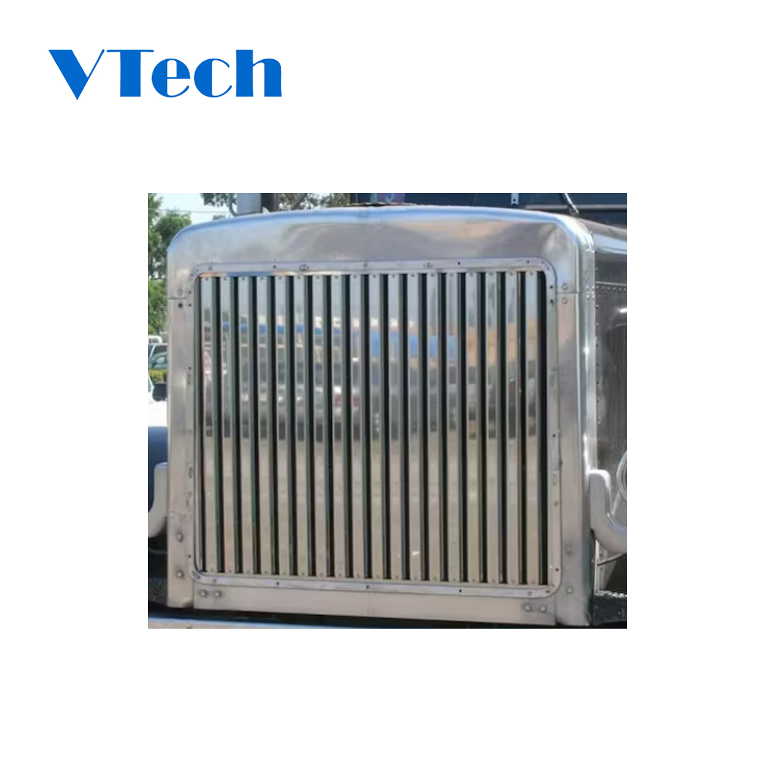 Heavy Duty Truck Parts for Peterbilt 379 Long Hood Grill with 17 Vertical Bars Grille for Truck
