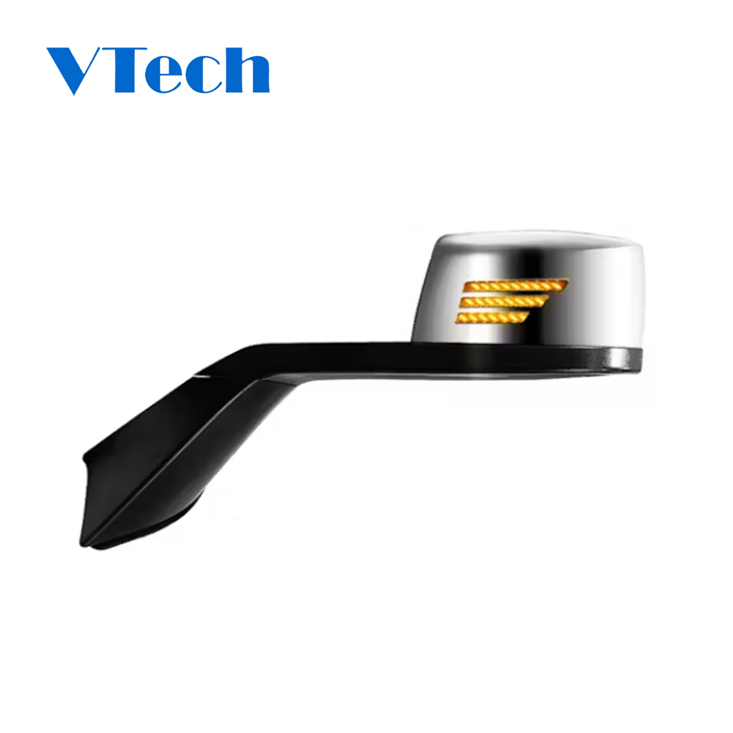 Volvo VNL Heated Chrome Hood Mirror With Sequential LED Turn Signal