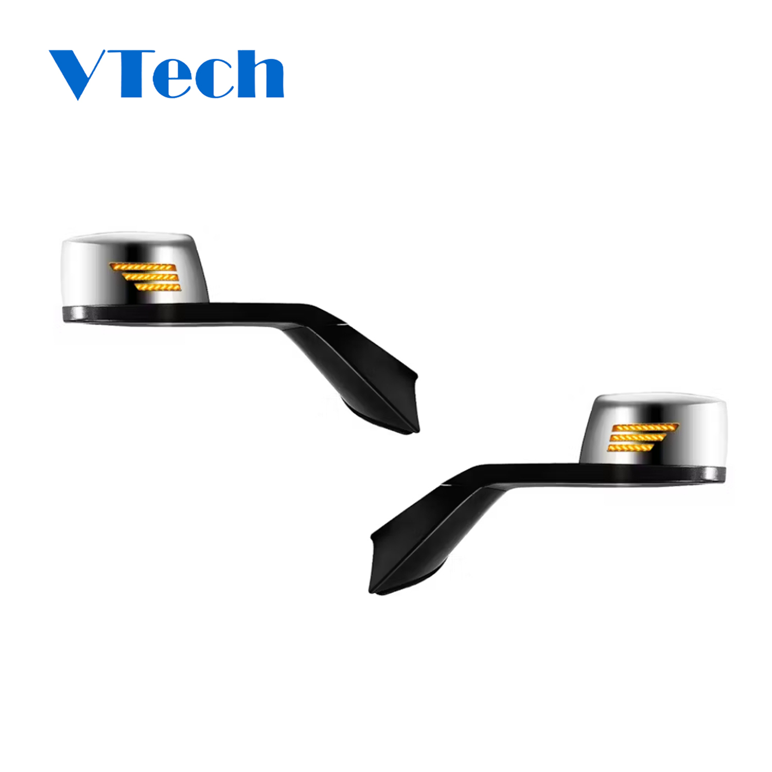 Volvo VNL Heated Chrome Hood Mirror With Sequential LED Turn Signal