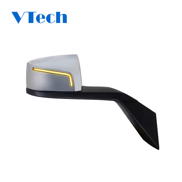 Volvo VNL 2018+ Chrome Hood Mirror With L-Shape LED Turn Signal