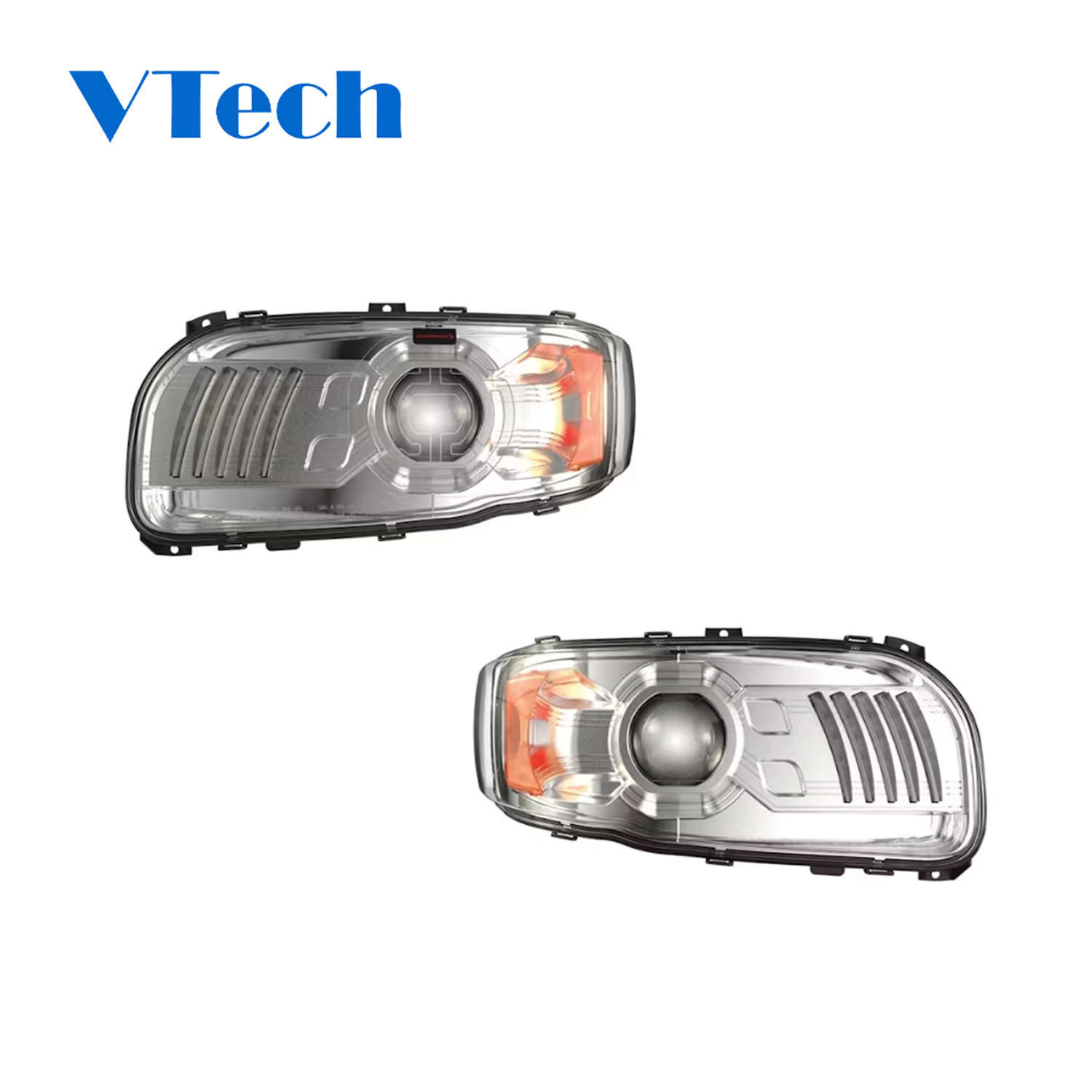 Headlamp Fits for Speaker Peterbilt 388 389 367 567 589 Full LED Model 9600 Chrome Headlight