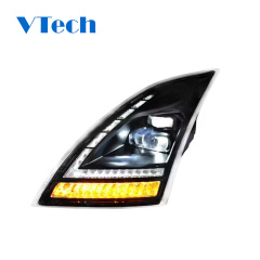 Volvo VNL Full LED Blackout Headlights With DRL and Sequential Turn Signal
